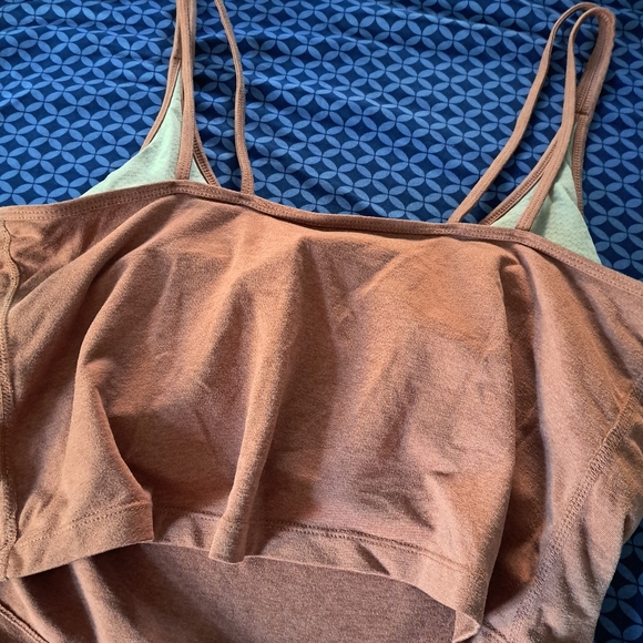 XL Vuori Halo Performance Crop Top Light Terracotta Heather - Picture 9 of 9